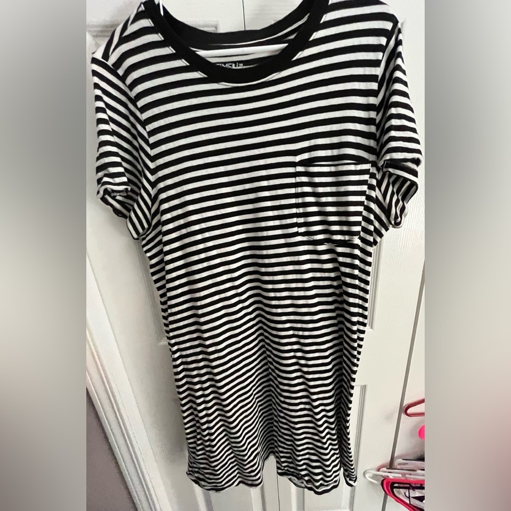 TIME AND TRU stripped tee shirt dress